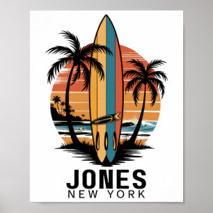 Jones Beach New York Surfing Surfer _3  Poster