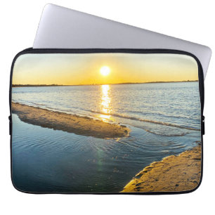 Jones Beach Sunset Beach NY Print laptop sleeve