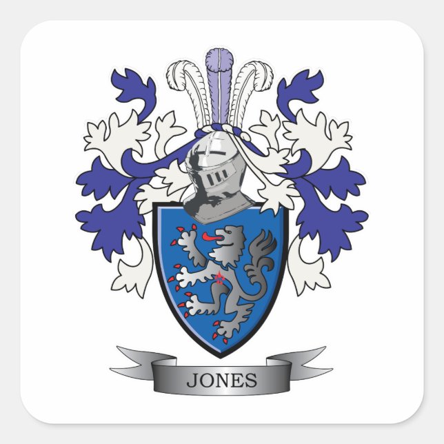 Jones Coat of Arms Square Sticker (Front)