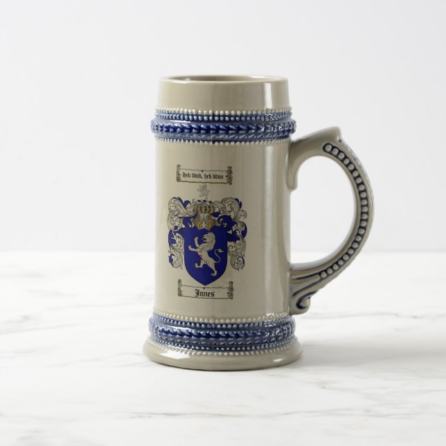 Jones Coat of Arms Stein / Jones Crest Stein (Right)