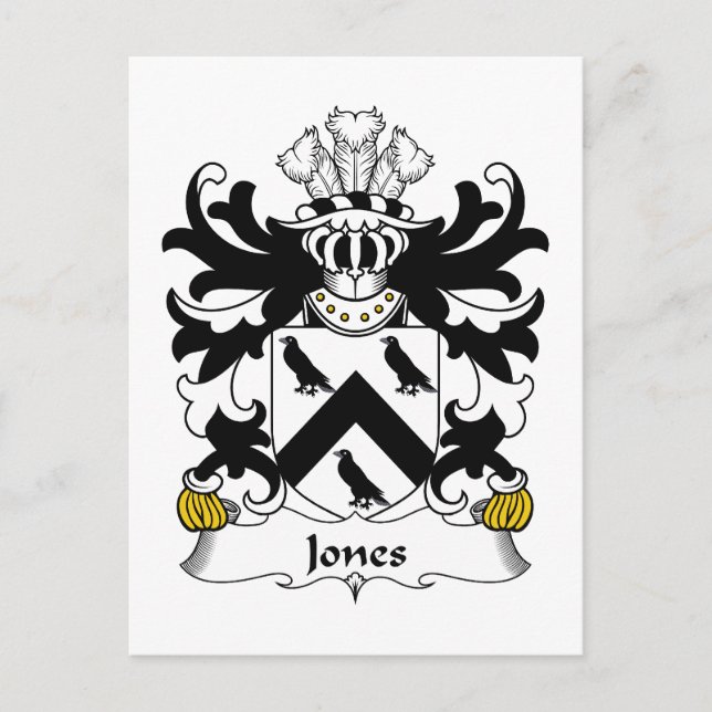 Jones Family Crest Postcard (Front)