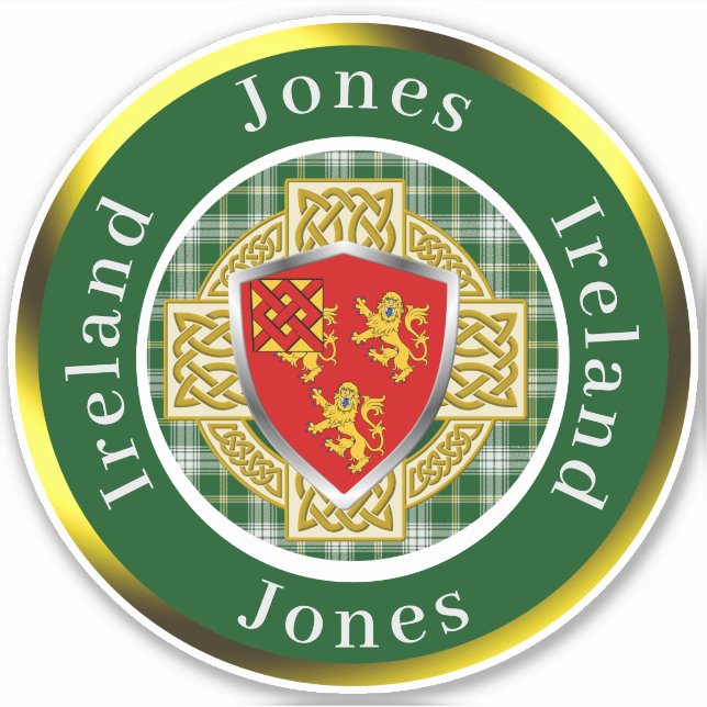 Jones Shield & Celtic Cross Personalized (Front)