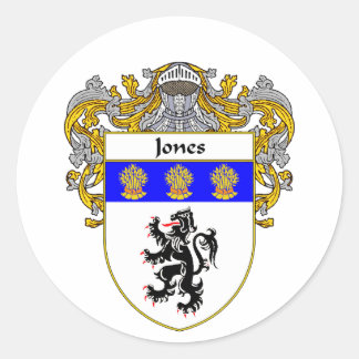 Jones Welsh Coat of Arms (Mantled) Classic Round Sticker