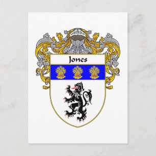 Jones Welsh Coat of Arms (Mantled) Postcard