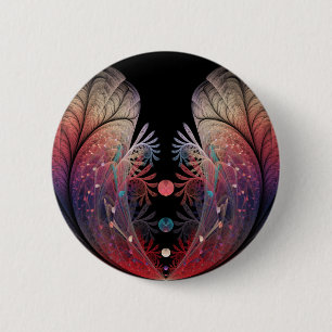 Jonglage Abstract Modern Fantasy Fractal Art 2 Inch Round Button