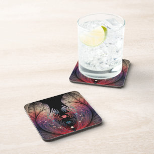 Jonglage Abstract Modern Fantasy Fractal Art Coaster