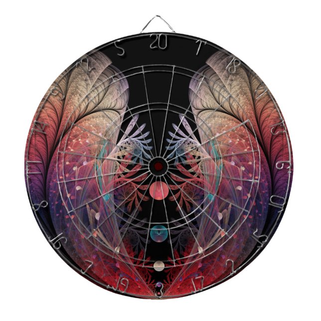 Jonglage Abstract Modern Fantasy Fractal Art Dartboard (Front)