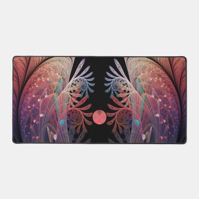 Jonglage Abstract Modern Fantasy Fractal Art Desk Mat (Front)
