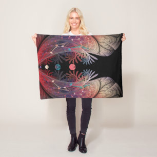Jonglage Abstract Modern Fantasy Fractal Art Fleece Blanket