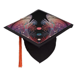 Jonglage Abstract Modern Fantasy Fractal Art Graduation Cap Topper