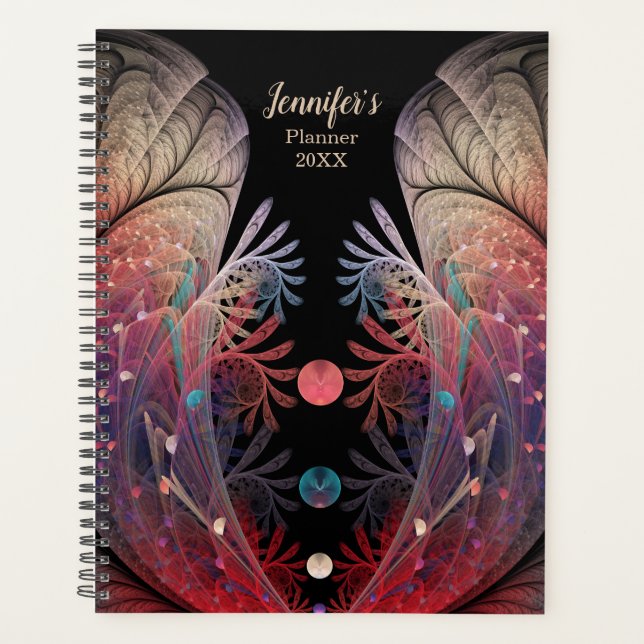 Jonglage Abstract Modern Fantasy Fractal Art Name Planner (Front)