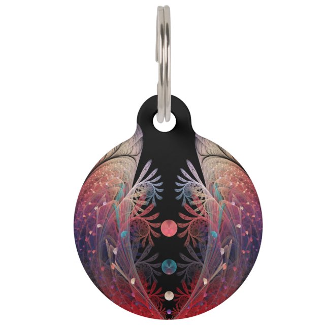 Jonglage Abstract Modern Fantasy Fractal Art Pet Tag (Front)