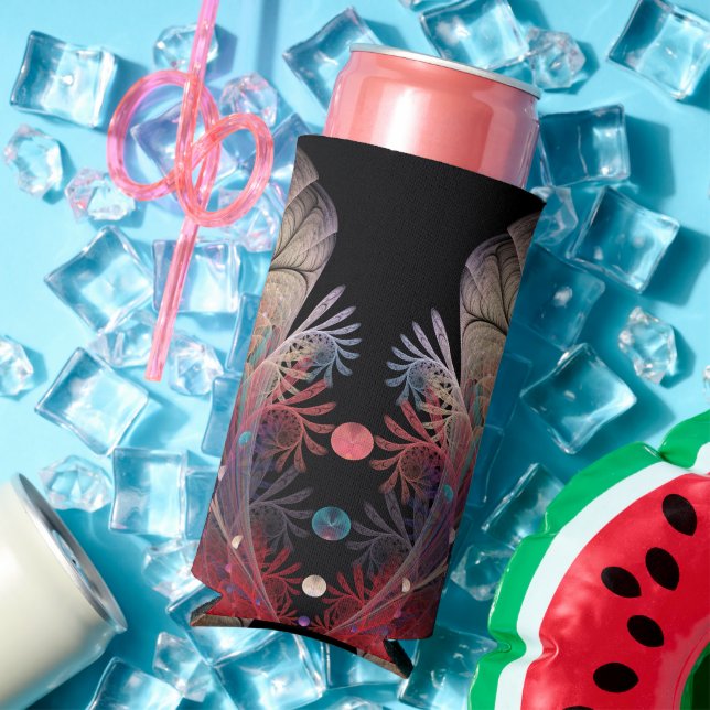 Jonglage Abstract Modern Fantasy Fractal Art Seltzer Can Cooler (In Situ Summer)