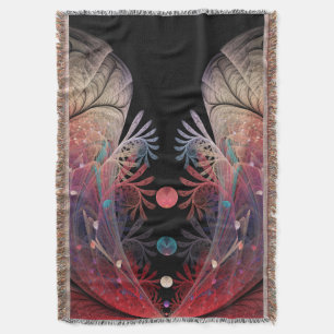 Jonglage Abstract Modern Fantasy Fractal Art Throw Blanket