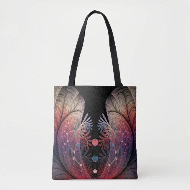Jonglage Abstract Modern Fantasy Fractal Art Tote Bag (Front)
