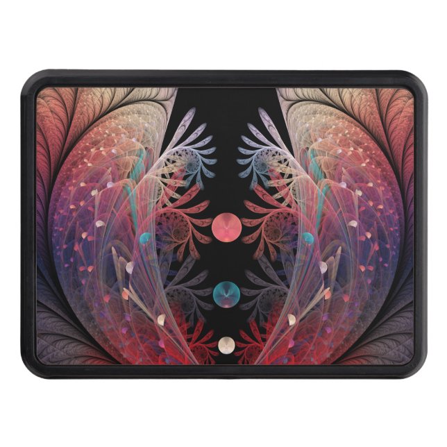 Jonglage Abstract Modern Fantasy Fractal Art Trailer Hitch Cover (Front)