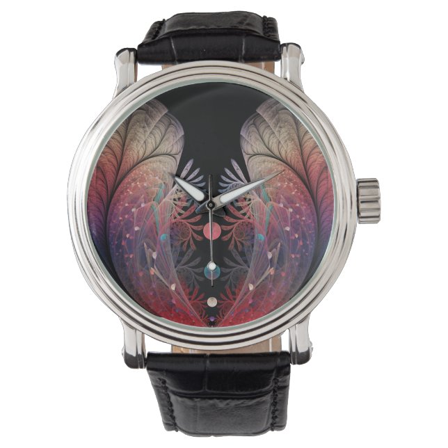 Jonglage Abstract Modern Fantasy Fractal Art Watch (Front)