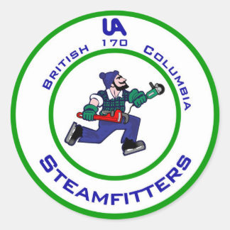 jonny-canuck-steamfitter classic round sticker