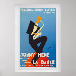 Jonny Mene La Danse by Robert Portefin  Vintage Poster