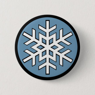 Jonny Snow Snowflake 2 Inch Round Button