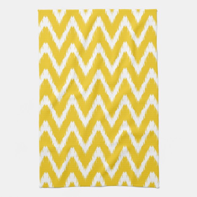 Jonquil Asian Moods Ikat Chevrons Kitchen Towel (Vertical)