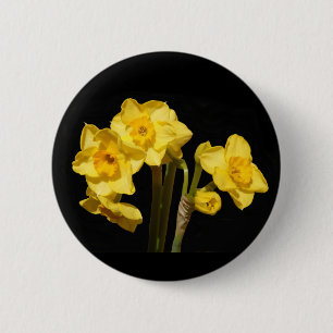 Jonquil Flowers Badge 2 Inch Round Button