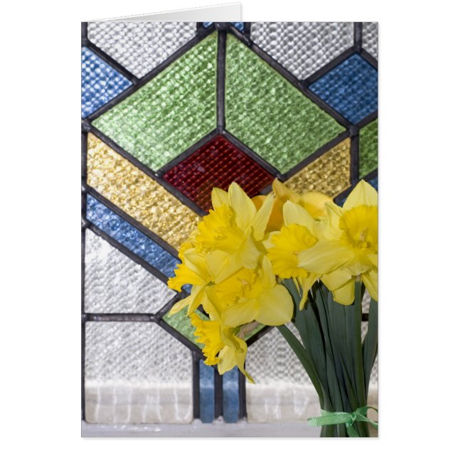 jonquilles dans un vitrail anglais (Devant)