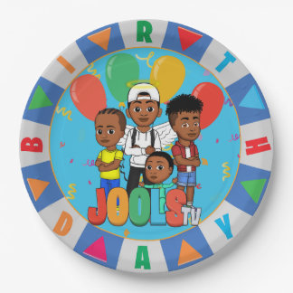 JOOLS TV®️ Blue 9 in Round Paper Plates