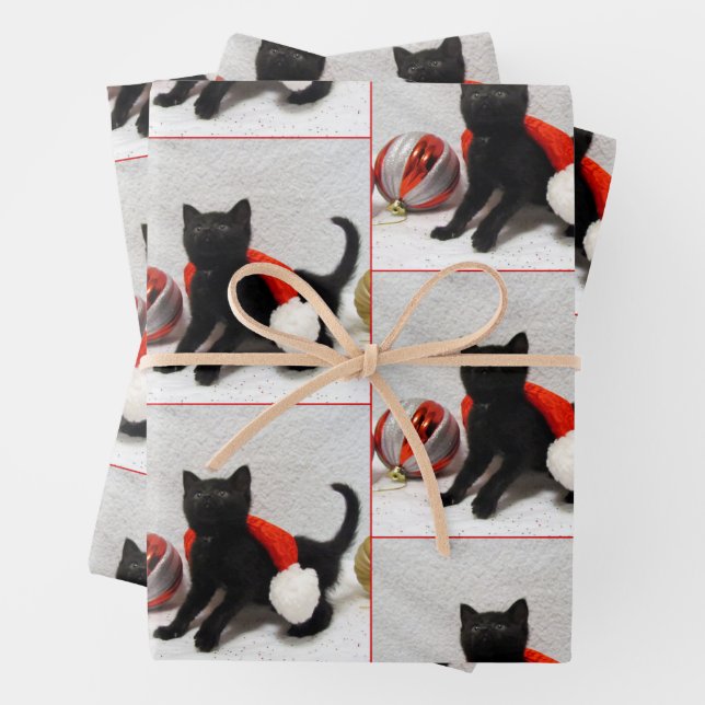 Joon The Rescue Kitten -  Christmas Wrapping Paper (In situ)