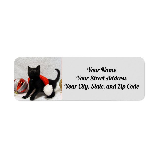 Joon's Christmas Address Labels - Cat / Kitten (Front)