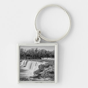 Joplin Grand Falls Overview Grayscale Keychain
