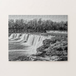 Joplin Grand Falls Overview Grayscale Puzzle