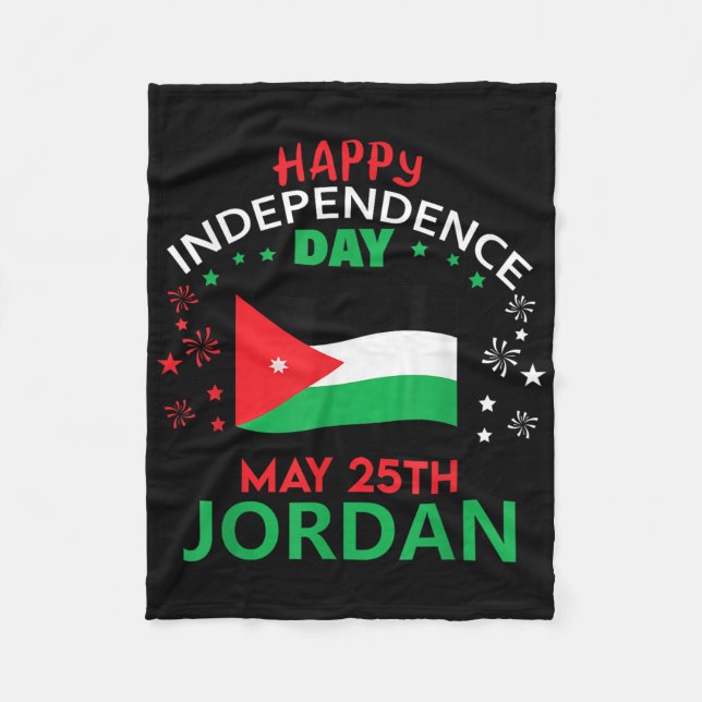 Jordan 79th Independence Day Jordanian Pride Jorda Fleece Blanket (Front)