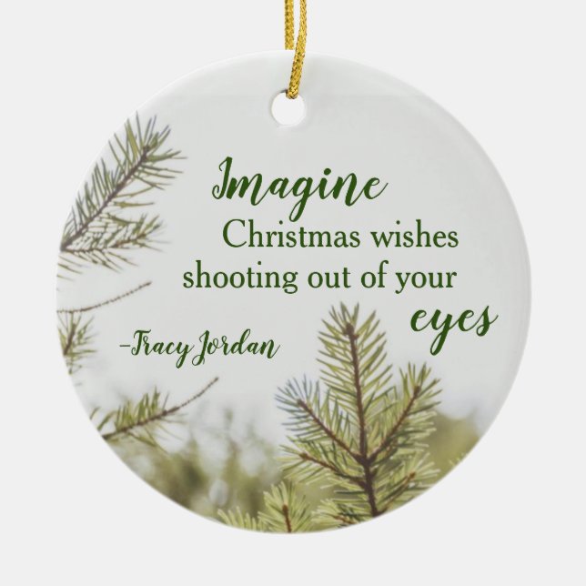 Jordan Christmas Ceramic Ornament (Front)