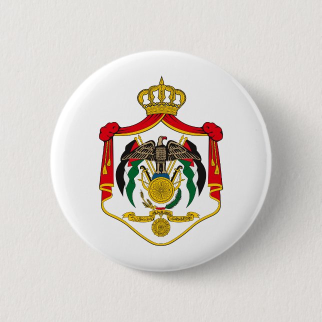 Jordan coat of arms 2 inch round button (Front)
