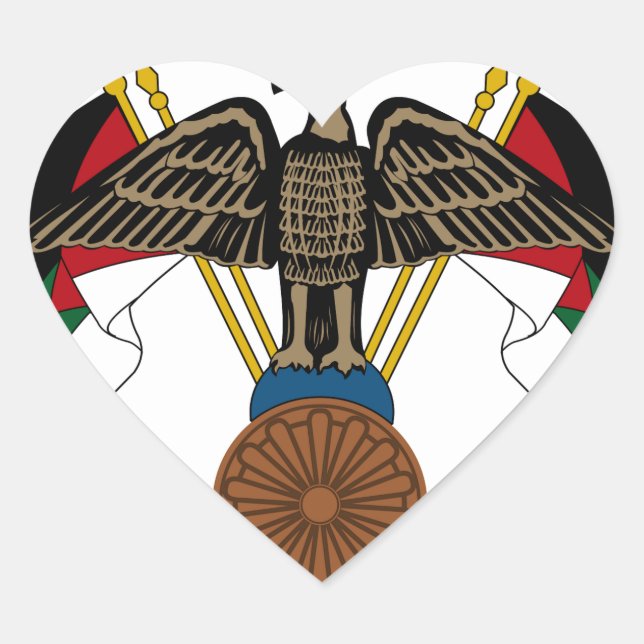 Jordan Coat of Arms Heart Sticker (Front)