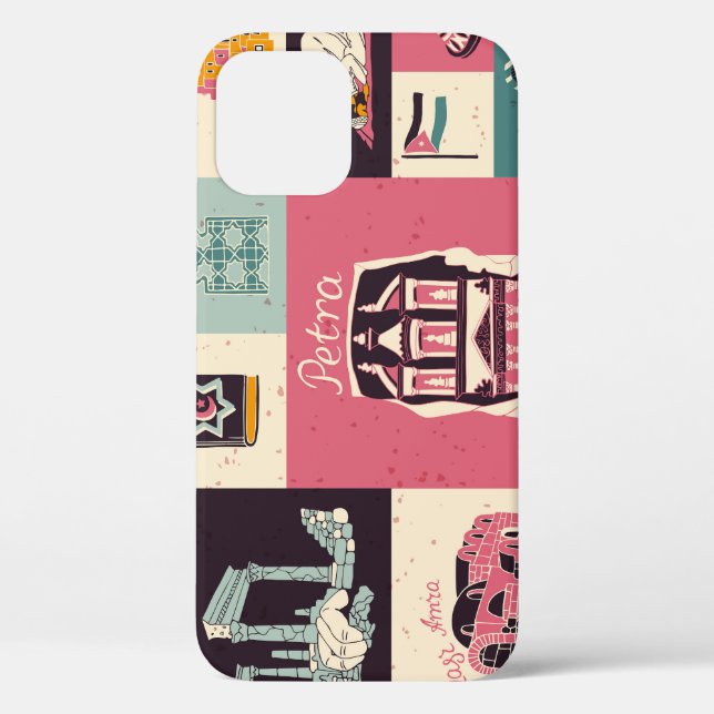 Jordan Culture Retro Illustrated Symbols Case-Mate iPhone Case (Back)