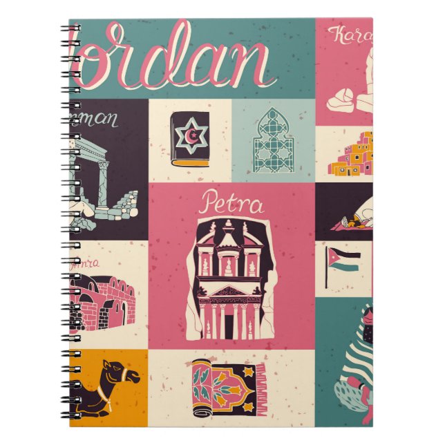 Jordan Culture Retro Illustrated Symbols Notebook (Front)