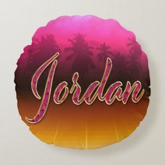 Jordan First Name Golden pink cushion