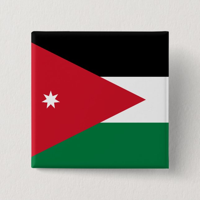 Jordan Flag 2 Inch Square Button (Front)