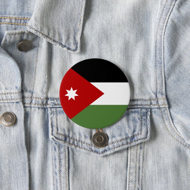 Jordan flag 3 inch round button (In Situ)