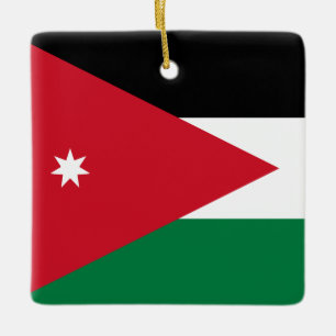 Jordan Flag Ceramic Ornament