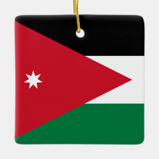 Jordan Flag  Ceramic Ornament (Front)
