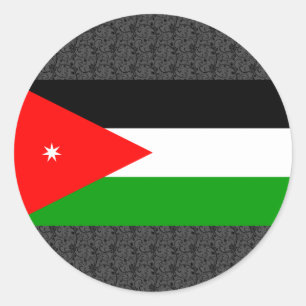 Jordan Flag Classic Round Sticker