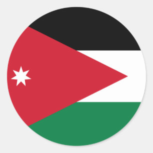 Jordan Flag Classic Round Sticker