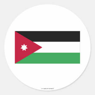 Jordan Flag Classic Round Sticker