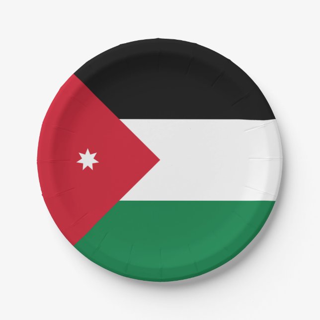 Jordan Flag Paper Plate (Front)