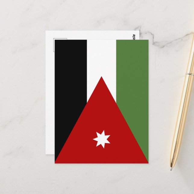 Jordan flag postcard (Front/Back In Situ)