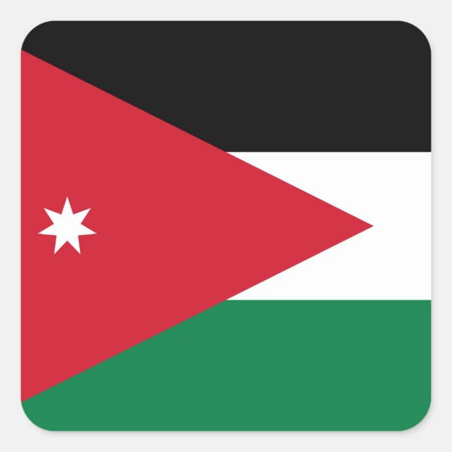 Jordan Flag Square Sticker (Front)