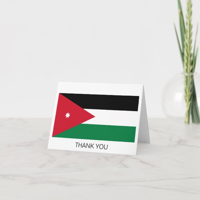 Jordan Flag Thank You Card (Front)